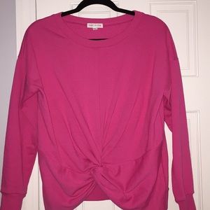 Socialite twisted hem sweatshirt